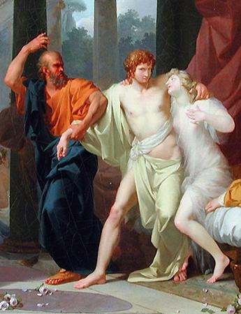 Baron Jean-Baptiste Regnault Socrate arrachant Alcibiade du sein de la Volupte oil painting image
